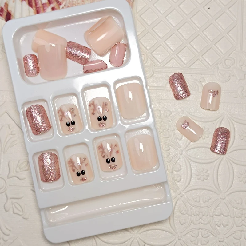 Festive Glittery Press-On Nail Set Stornfield