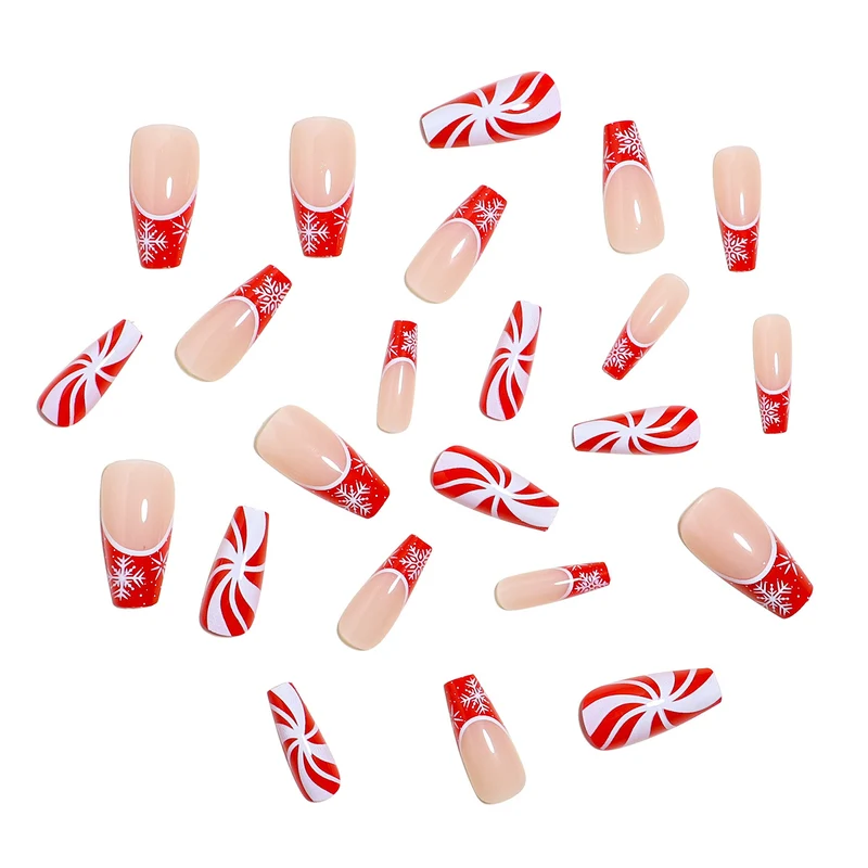 Festive Candy Cane Nail Art Set Stornfield