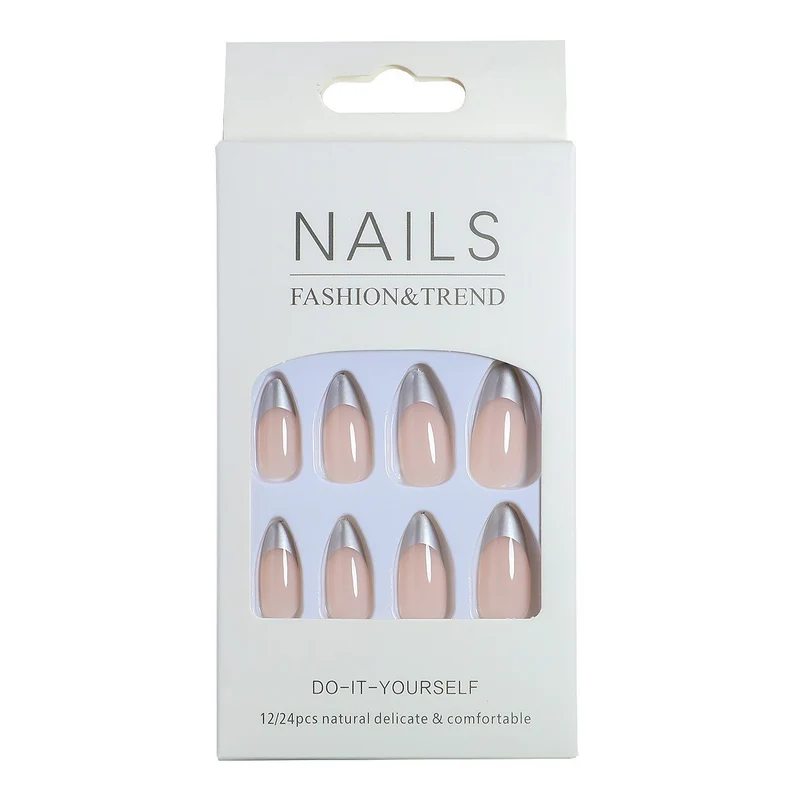 Elegant Stiletto French Tip Press-On Nails Stornfield