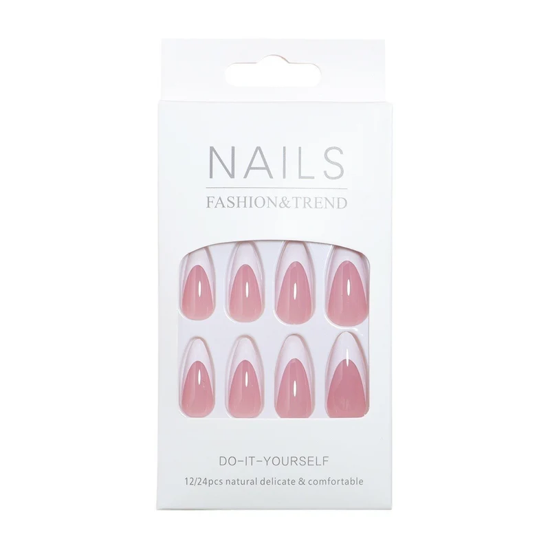 Elegant Stiletto French Tip Press-On Nails Stornfield