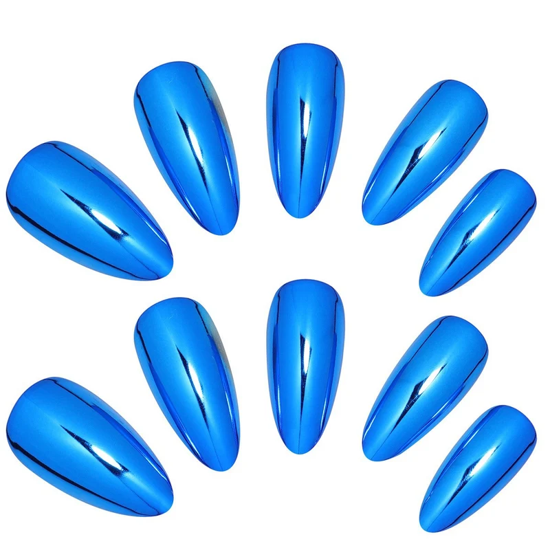 Elegant Mirror Finish Press-On Nail Set Stornfield