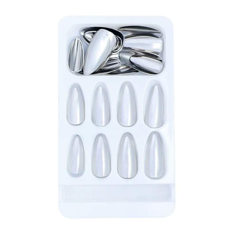 Elegant Mirror Finish Press-On Nail Set Stornfield