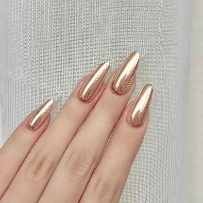 Elegant Mirror Finish Press-On Nail Set Stornfield