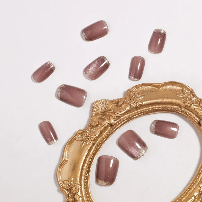 Elegant Metallic Press-On Nails Stornfield