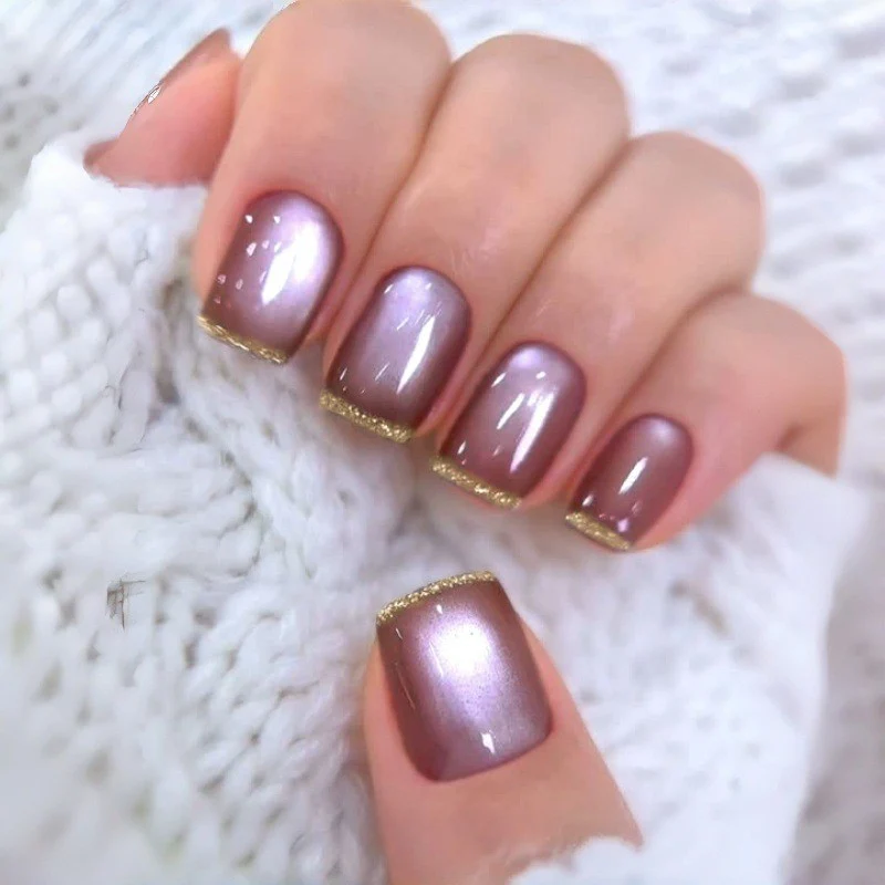 Elegant Metallic Press-On Nails Stornfield