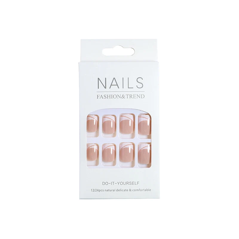 Elegant French Tip Press-On Nails Stornfield