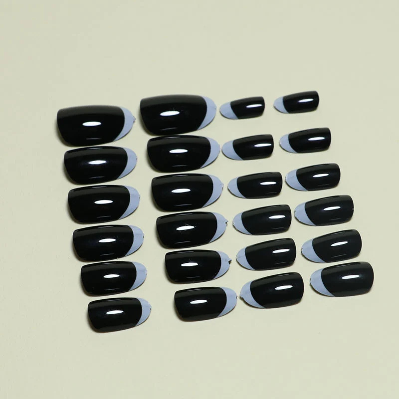 Elegant French Tip Press-On Nail Set Stornfield