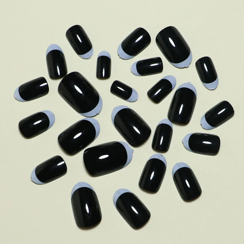 Elegant French Tip Press-On Nail Set Stornfield