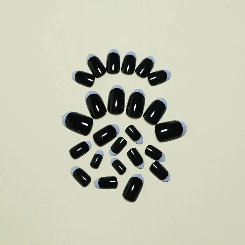 Elegant French Tip Press-On Nail Set Stornfield