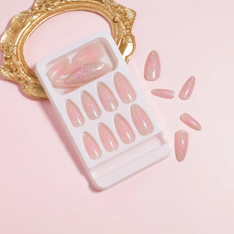 DIY Gradient Glitter Press-On Nails Stornfield