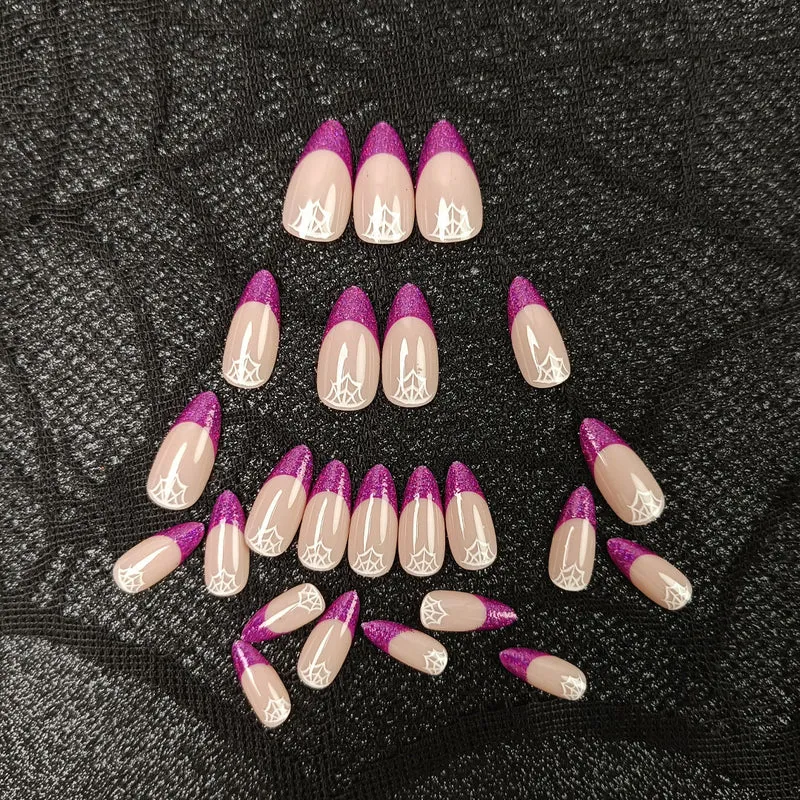 Artistic Spiderweb Press-On Nail Set Stornfield