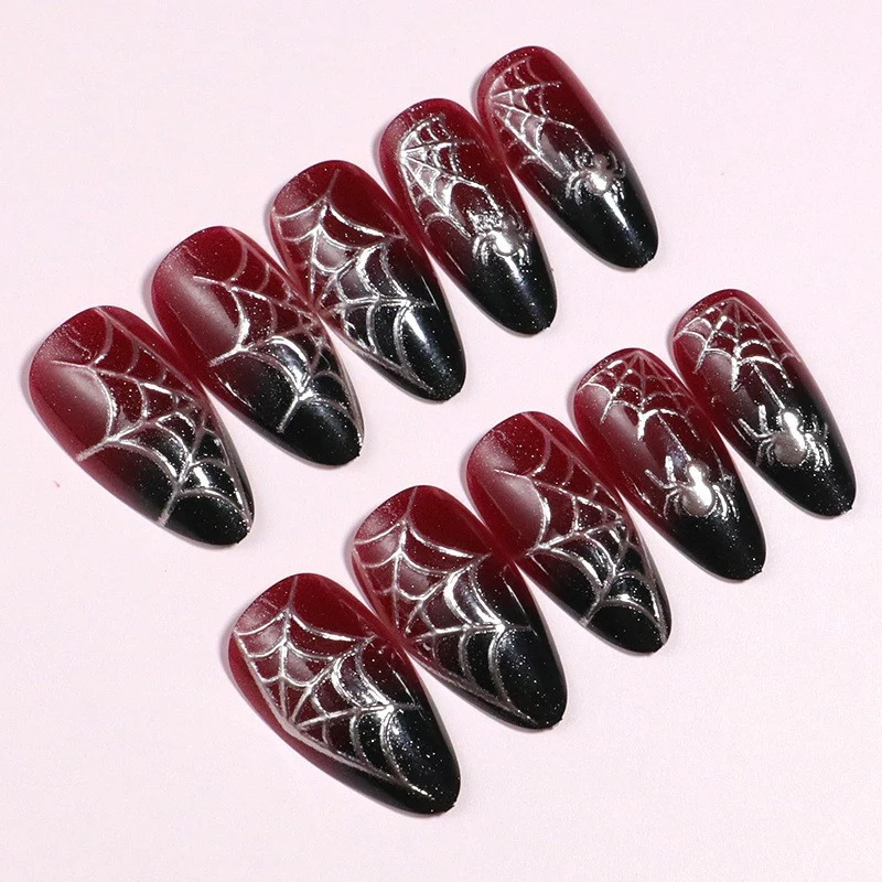 Artistic Spider Web Press-On Nails Stornfield