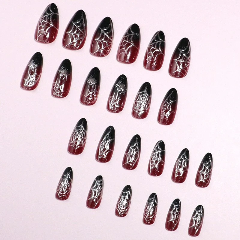 Artistic Spider Web Press-On Nails Stornfield