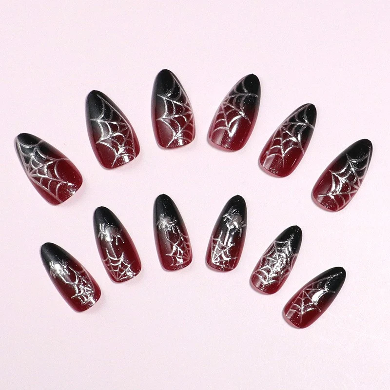 Artistic Spider Web Press-On Nails Stornfield