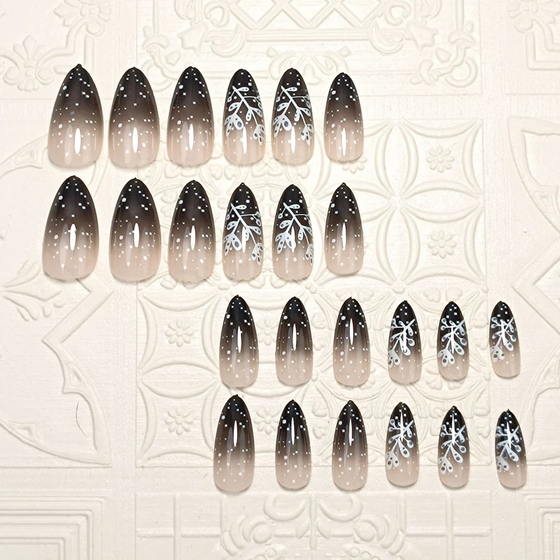 Artistic Ombre Floral Press-On Nails Stornfield