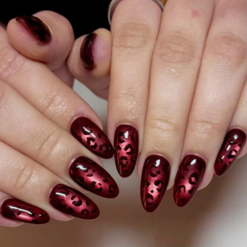 Artistic Leopard Print Press-On Nails Stornfield