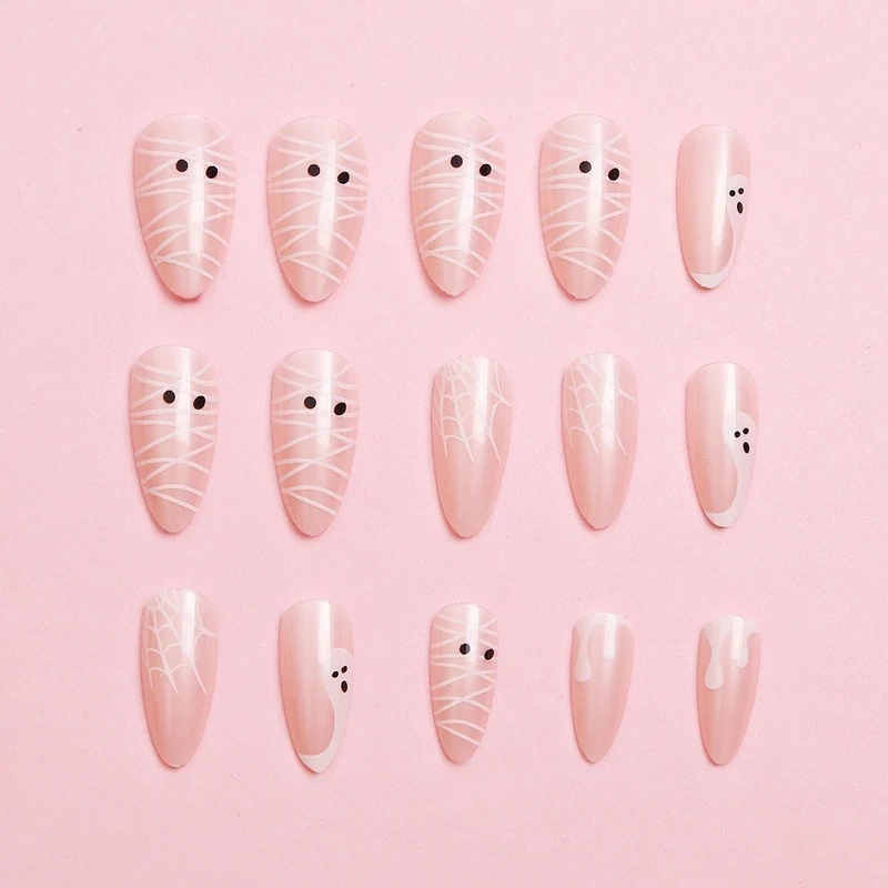 Artistic Halloween-Themed Press-On Nails Stornfield