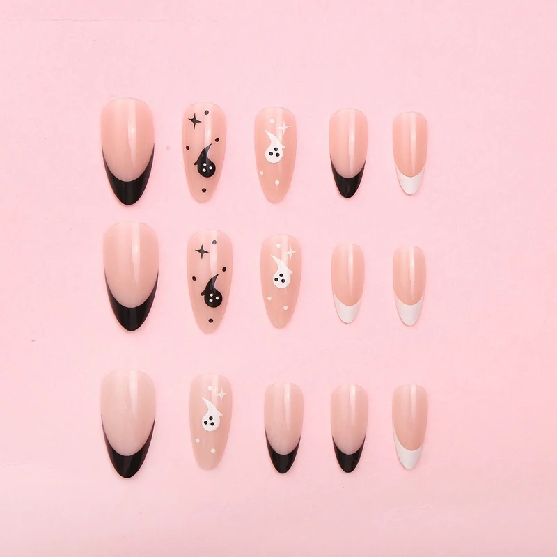Artistic Halloween-Themed Press-On Nails Stornfield