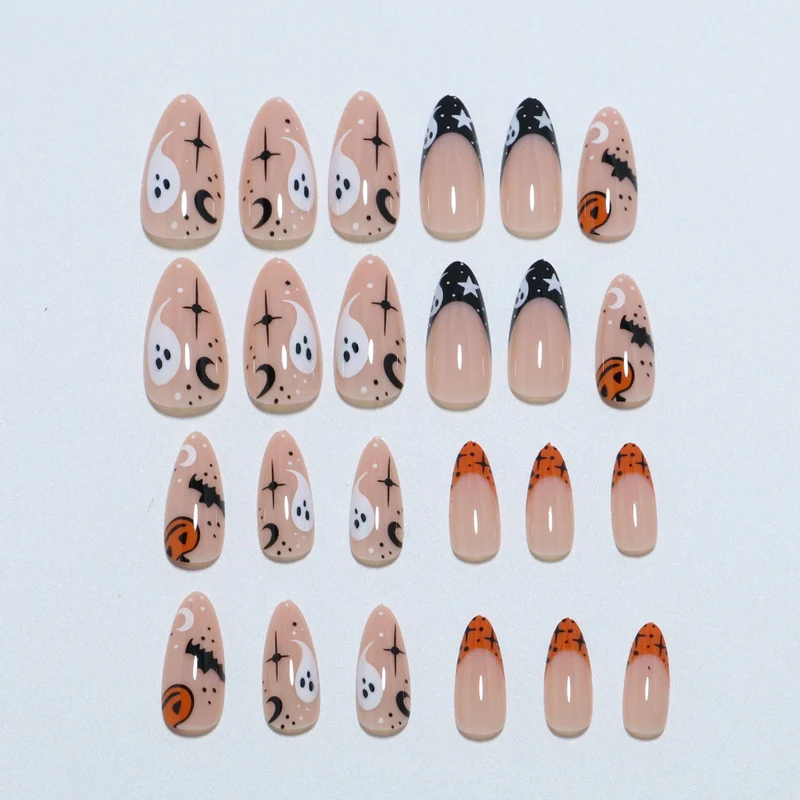 Artistic Halloween-Themed Press-On Nail Set Stornfield 1789805113