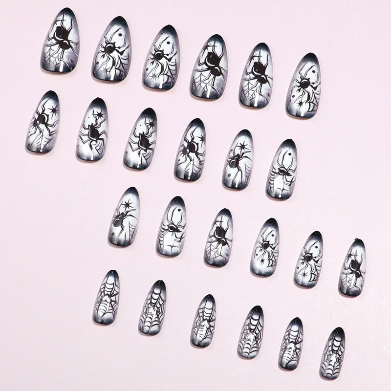 Artistic Halloween-Themed Press-On Nail Art Stornfield