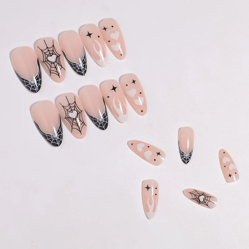 Artistic Halloween-Themed Press-On Nail Art Stornfield 1789805114