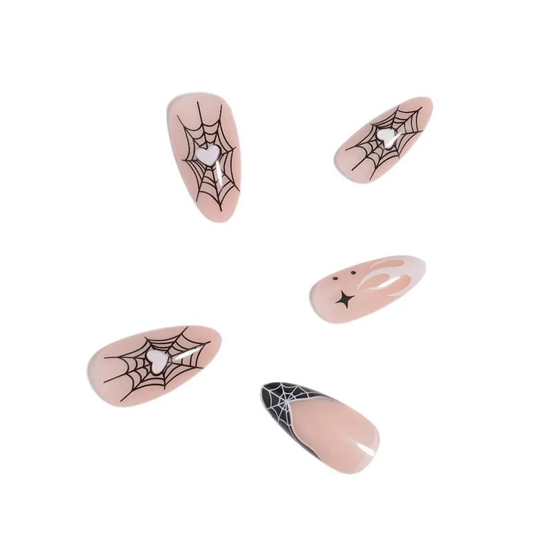 Artistic Halloween-Themed Press-On Nail Art Stornfield 1789805114