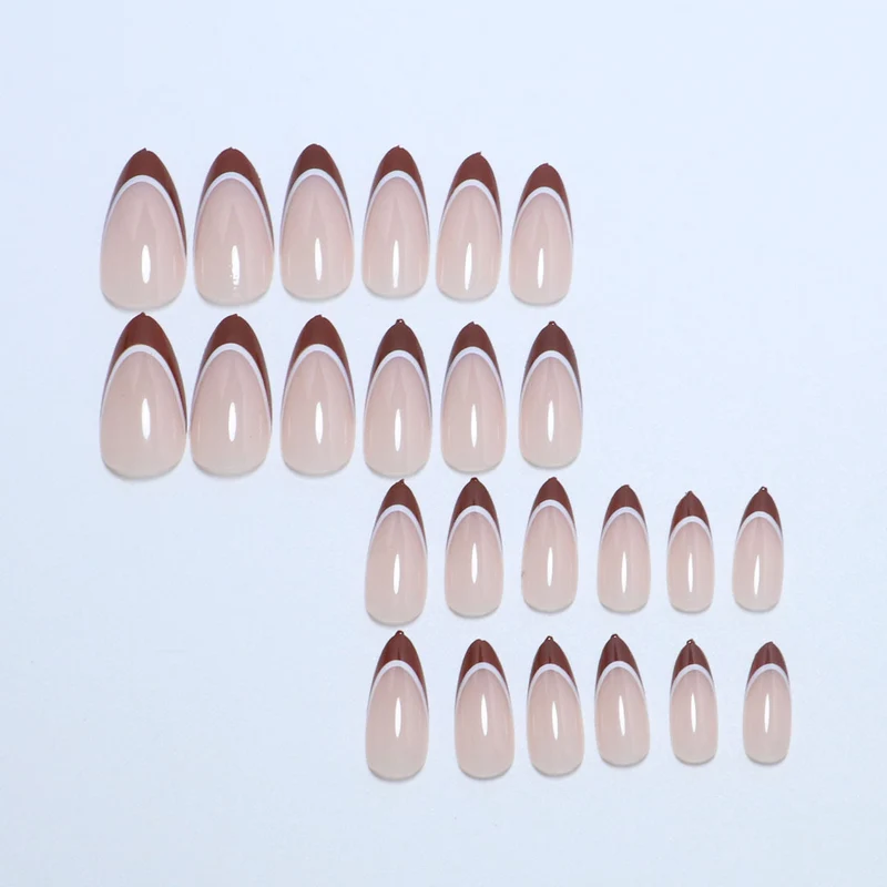 Artistic French Tip Press-On Nails Stornfield