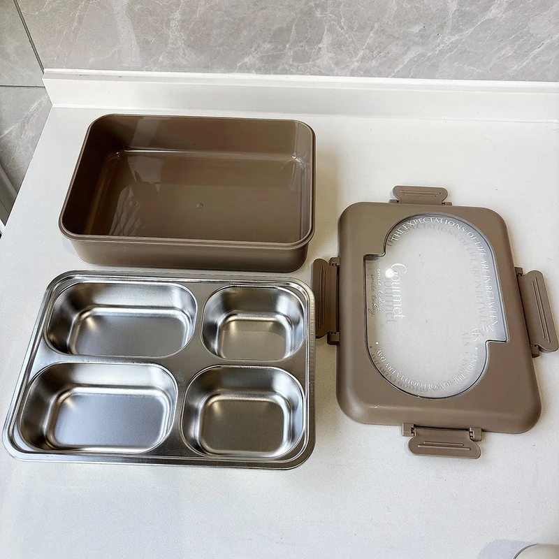 Multi-Section Stainless Steel Lunch Box