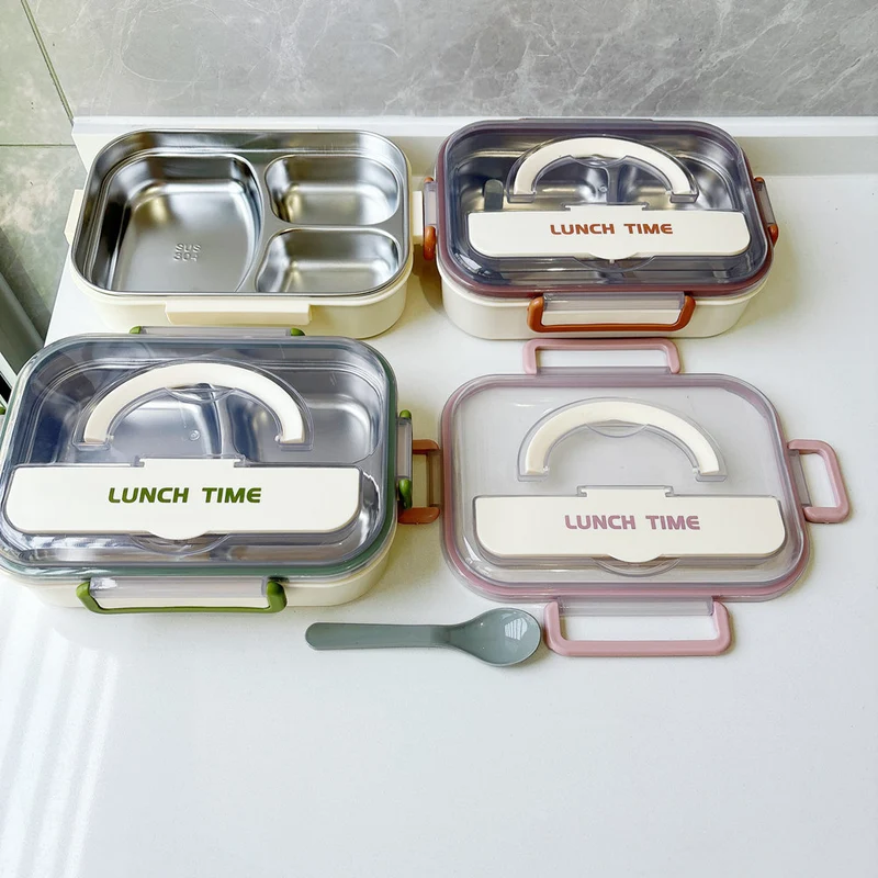 Multi-Compartment Stainless Steel Meal Prep Box