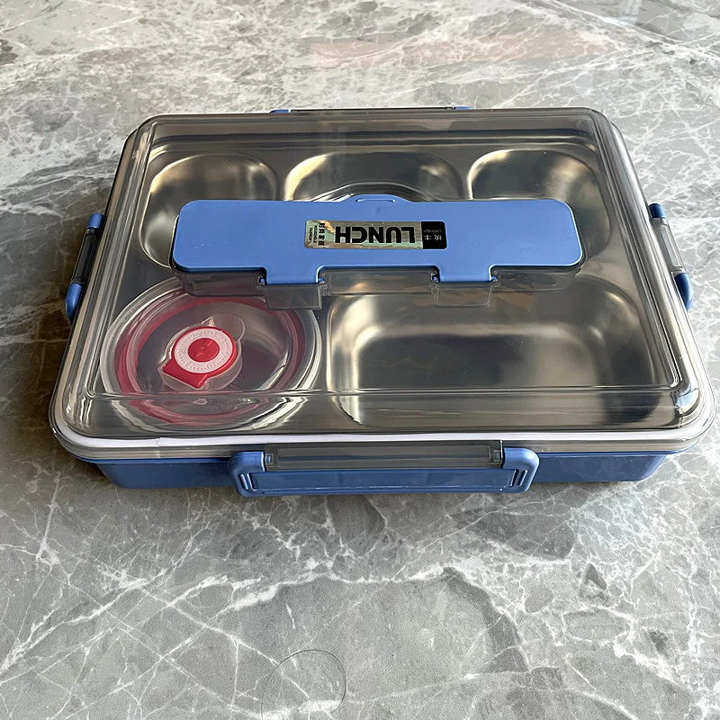 Multi-Compartment Stainless Steel Bento Box