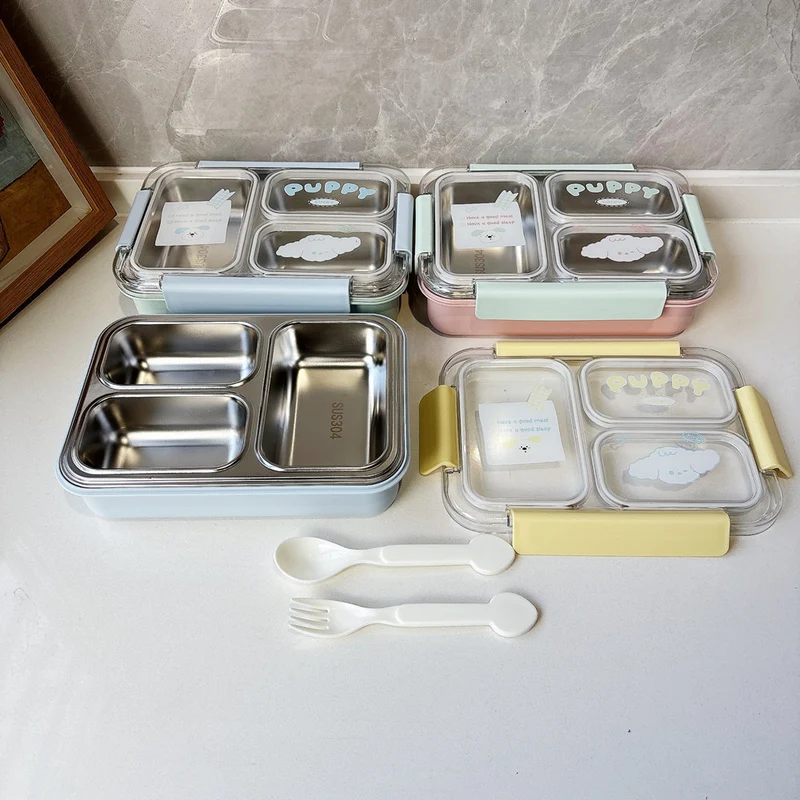 Multi-Compartment Lunch Box with Utensils