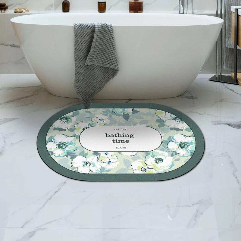 Soft Floral Bath Rug