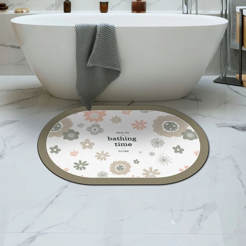 Soft Floral Bath Rug