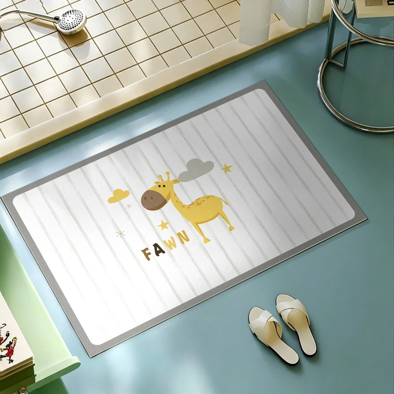 Playful Cartoon-Themed Bath Mat