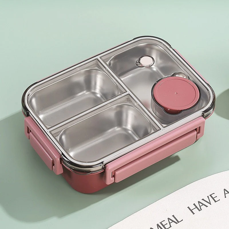 Stainless Steel Bento Box with Leak-Proof Lid