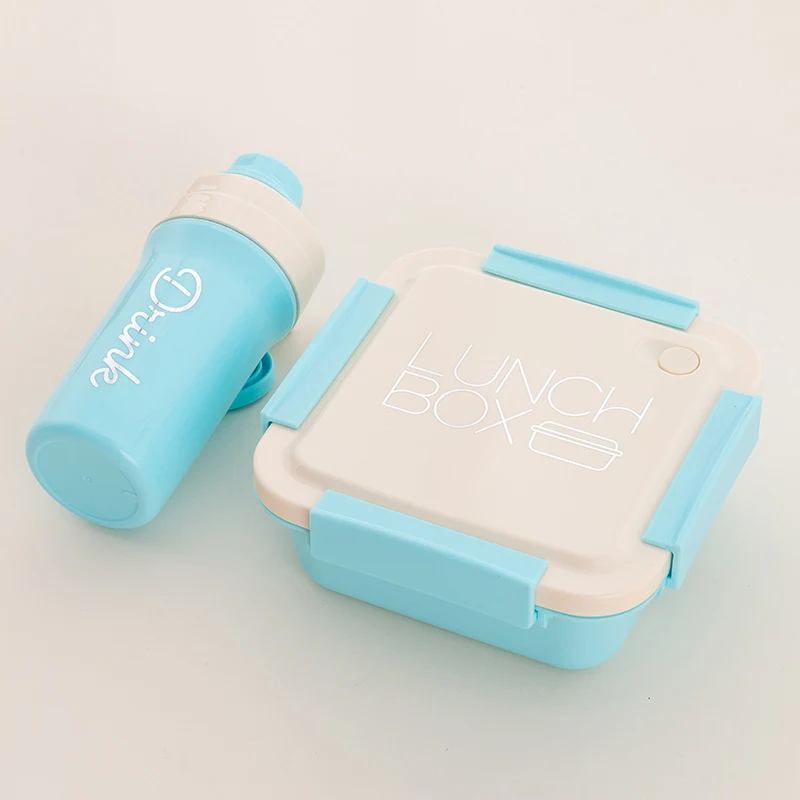 Portable Lunch Box with Integrated Water Bottle
