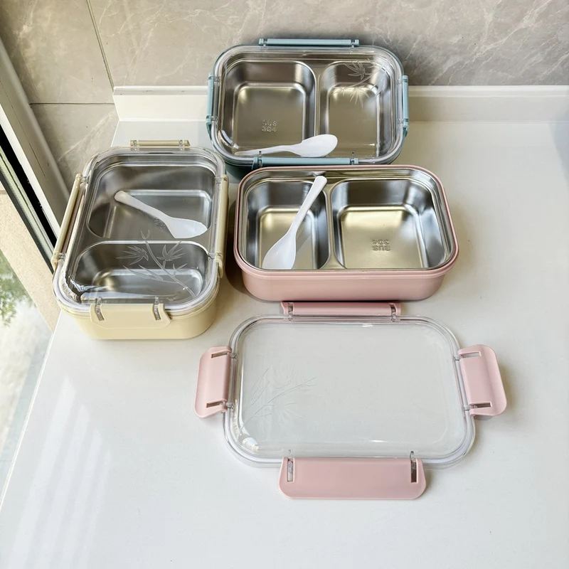 Dual-Compartment Stainless Steel Lunch Box