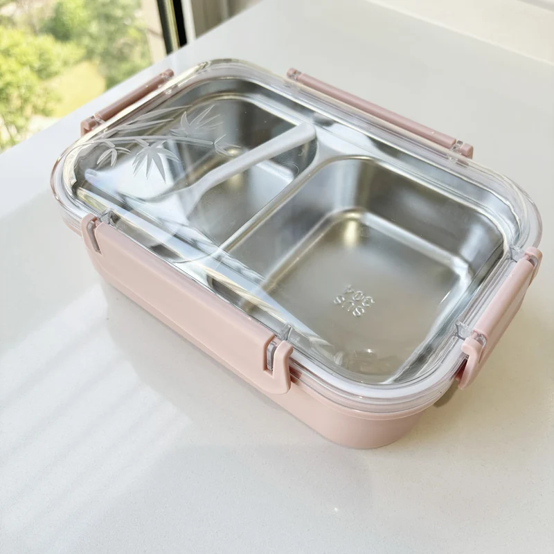 Dual-Compartment Stainless Steel Lunch Box