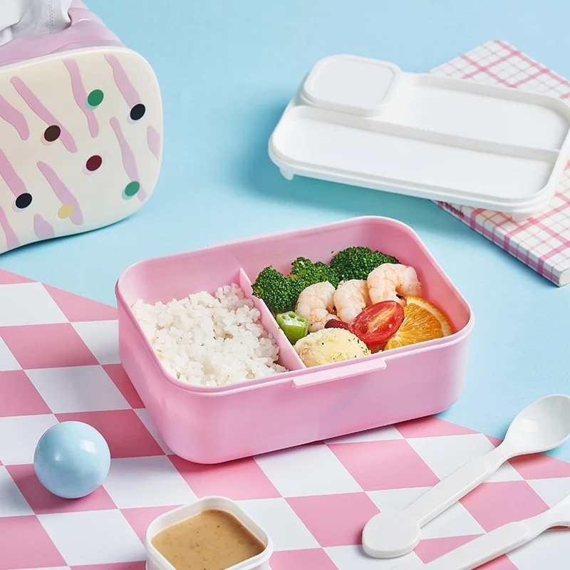Cute Themed Lunch Box with Utensils