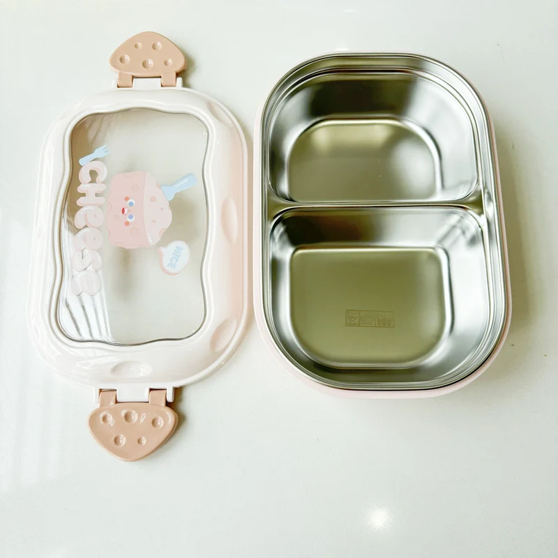 Cute Cartoon-Themed Lunch Box with Dividers