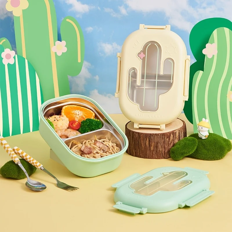 Cute Cactus-Themed Snack Storage Container