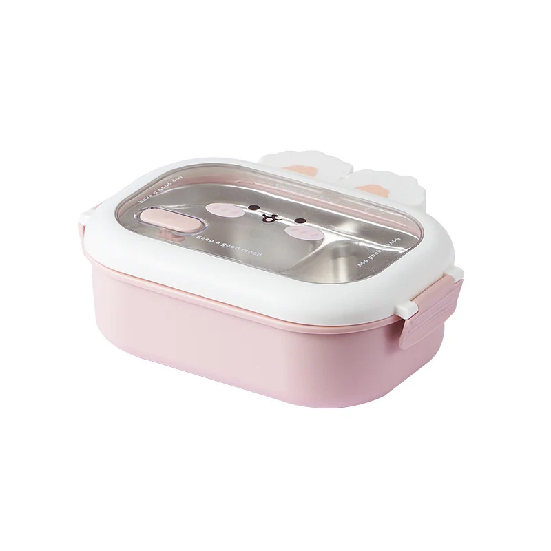 Cute Animal-Themed Multi-Compartment Lunch Container