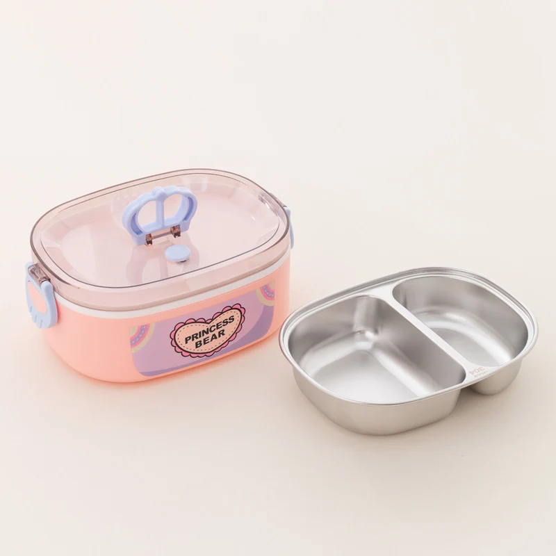Dual-Compartment Lunch Box with Removable Insert