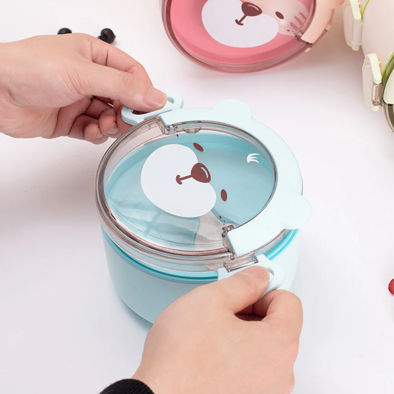 Cute Animal-Themed Stackable Lunch Container