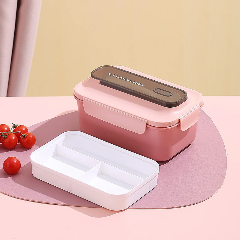 Versatile Leak-Proof Bento Lunch Box with Built-In Utensil Set