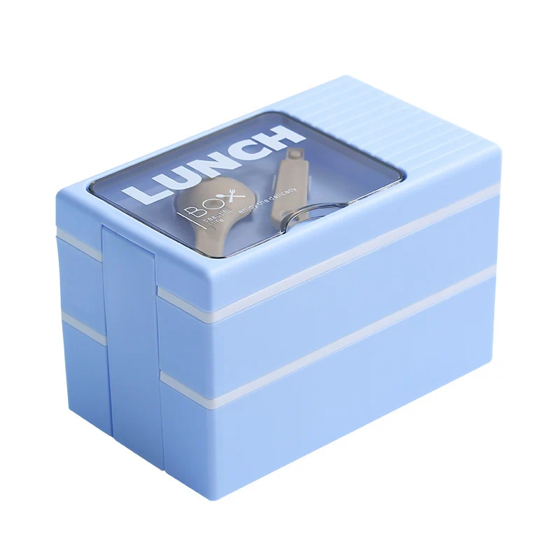 Multi-Layered Lunch Box with Integrated Cutlery