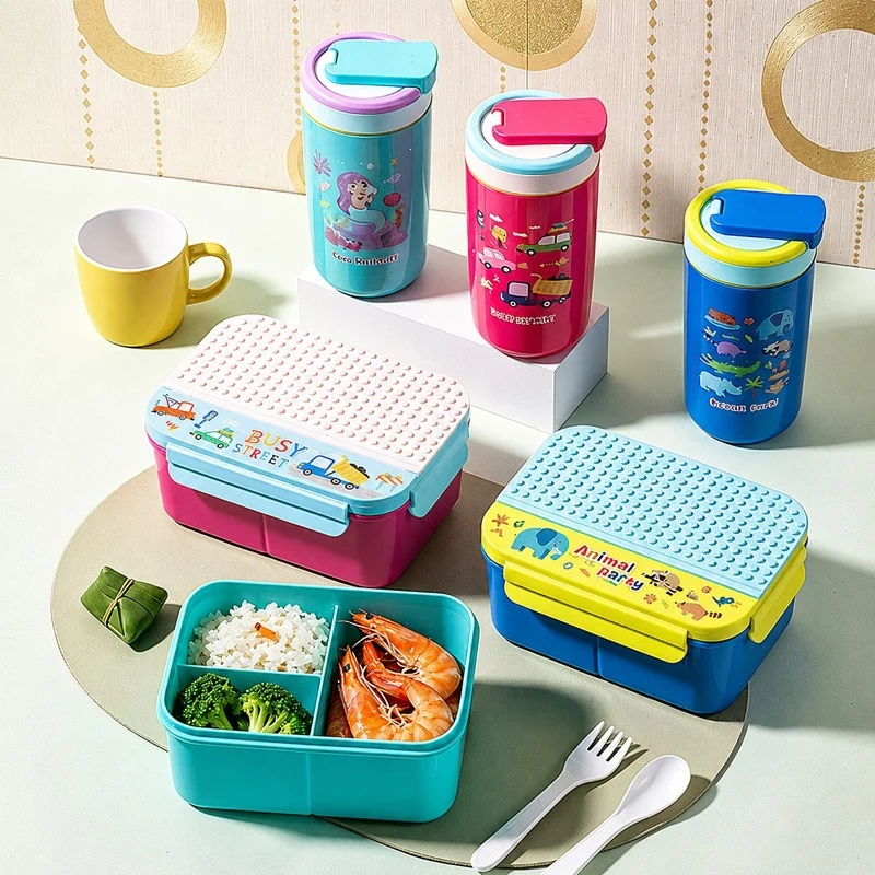 Multi-Compartment Fun-Themed Lunch Box