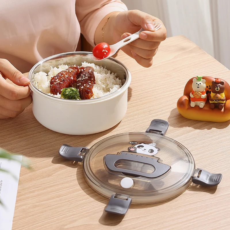Playful Panda-Themed Food Storage Bowl