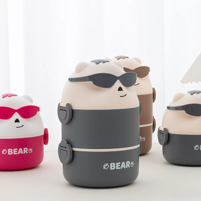 Cute Bear-Themed Portable Snack Container