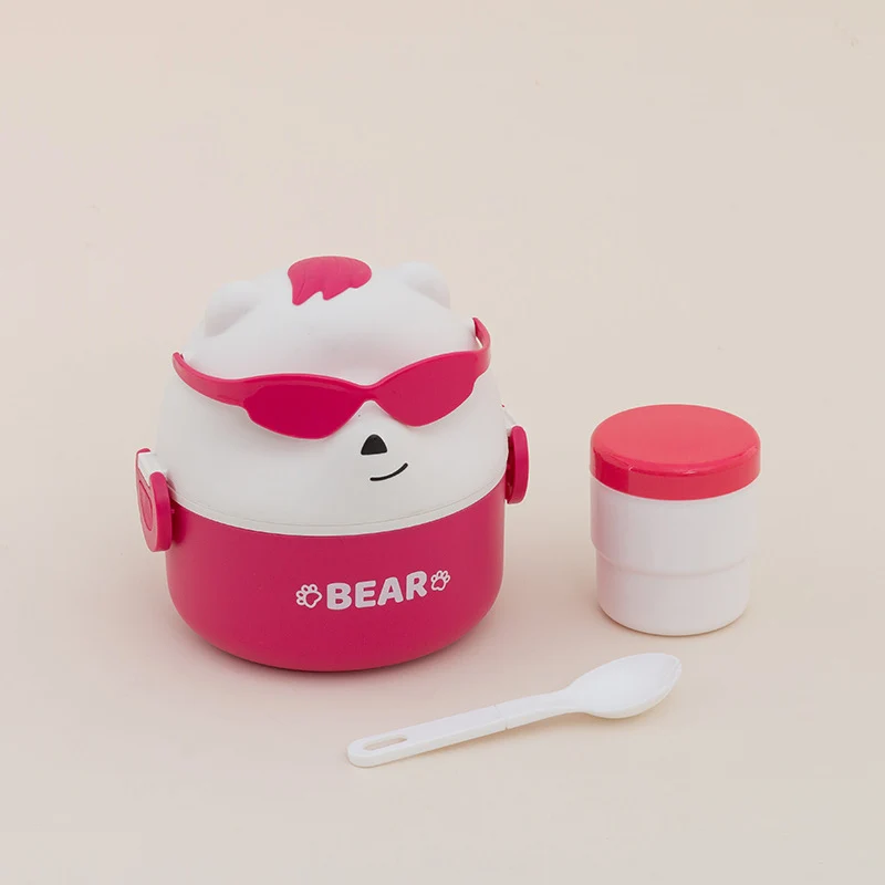 Cute Bear-Themed Portable Snack Container